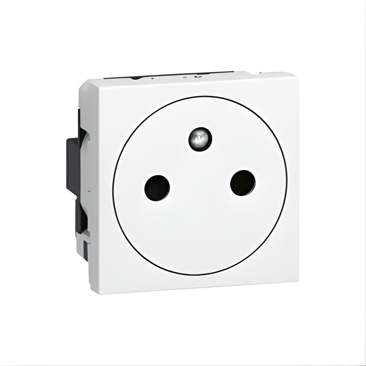 Mosaic 2-pole + earth flush-mounting socket 2 modules White