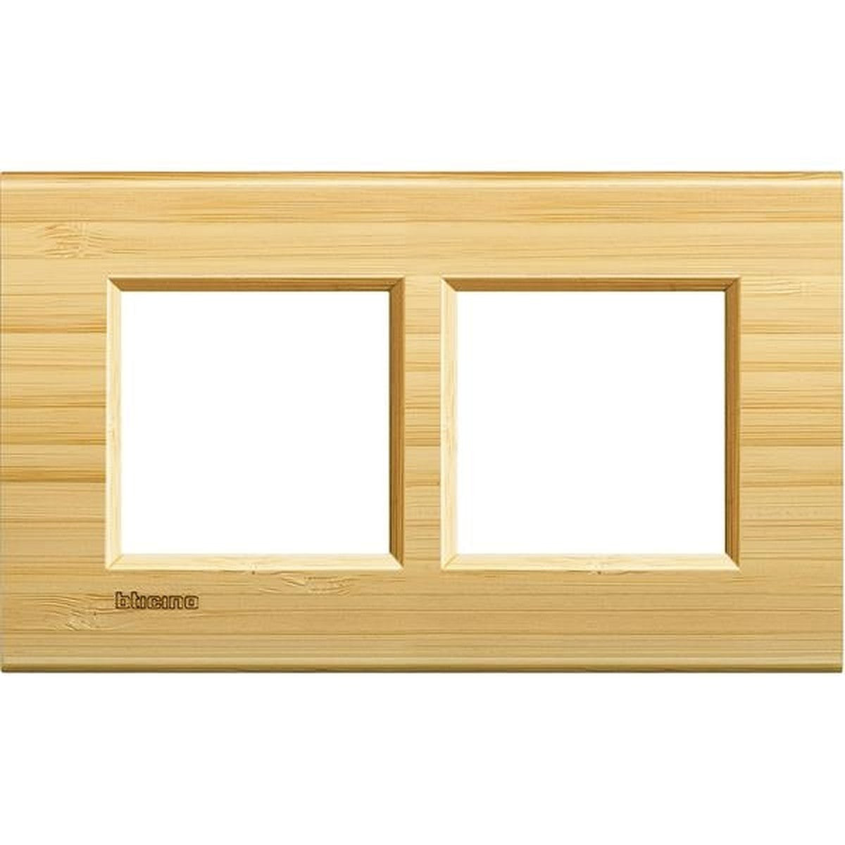 LivingLight - rechthoekige plaat 2 x 2 modules 57 mm bamboe