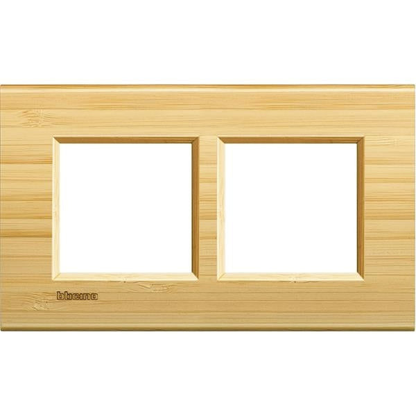 LivingLight - rechthoekige plaat 2 x 2 modules 57 mm bamboe
