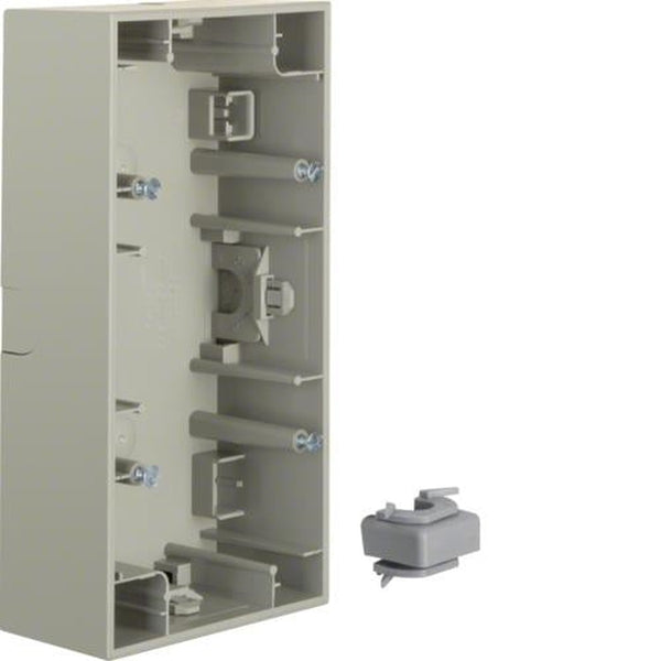 Boîte saillie 2 postes pour montage horizontal Berker K.5 Inox, laqué