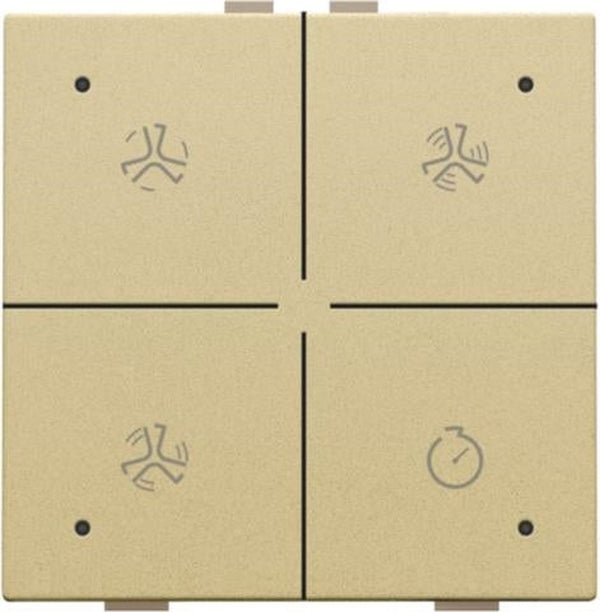 Ventilatieregeling met LED voor Niko Home Control, Aluminium Goud