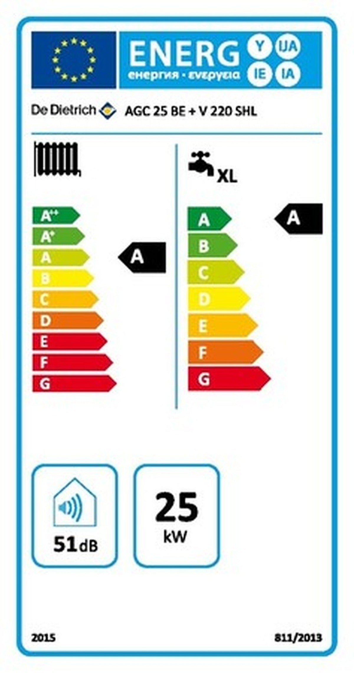 25kW condensing gas boiler with solar tank