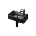 ENSEMBLE LAVE-MAINS ALONI ESSI COMPLET – AVEC LAVE-MAINS DROITE, ROBINET, BONDE DE VIDANGE ET SIPHON – NOIR MAT