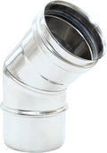 Uniflow 80mm 45° stainless steel elbow