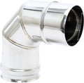 Uniflow 80mm 90° stainless steel elbow