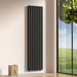 VERTI OVAL RADIATEUR - 1800X480 - DOUBLE - 2X8 ÉLÉMENTS - 1640W - NOIR MAT