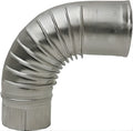 Aluminium bocht 90GR. 130mm