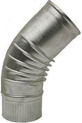 Aluminium bocht 45°. 150mm