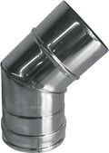 Boët 45° RVS Enkelwandig 100mm