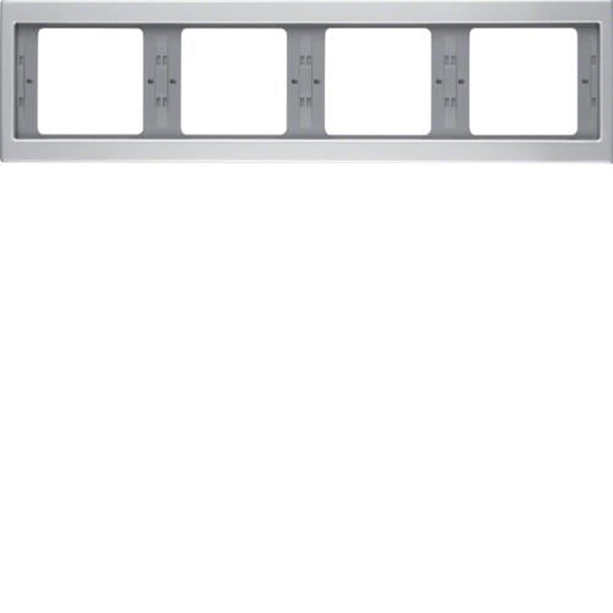 Cover plate 4-gang for horizontal mounting Berker K.5 Alu