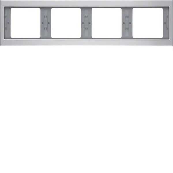 Cover plate 4-gang for horizontal mounting Berker K.5 Alu