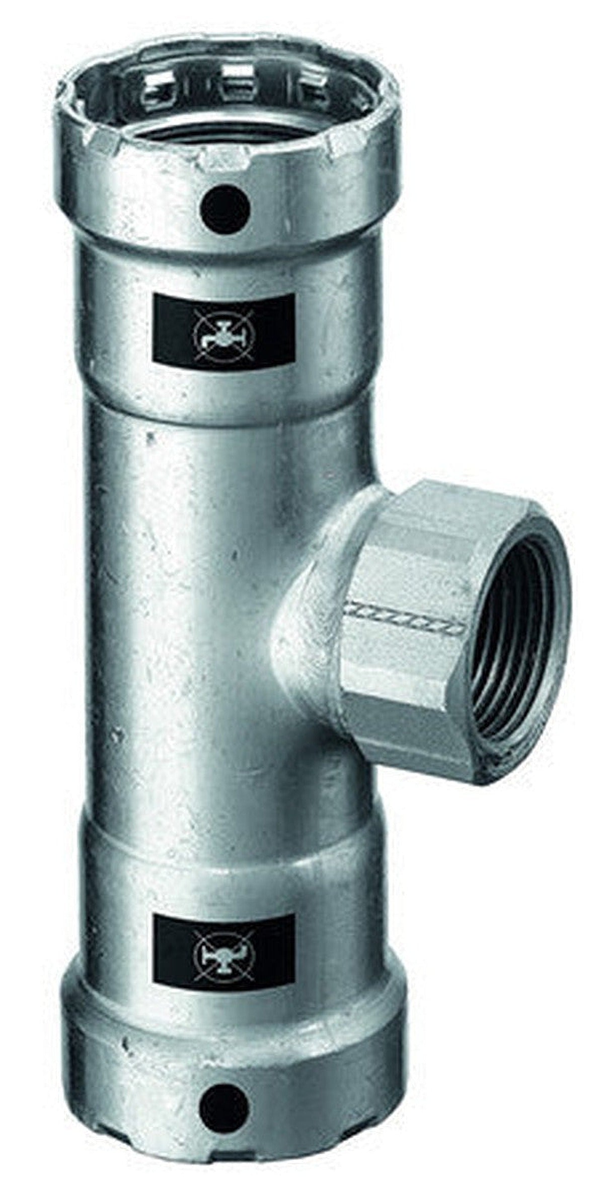 Viega Megapress unalloyed steel tee with female thread 1/2" x 1/2" x 1/2"
