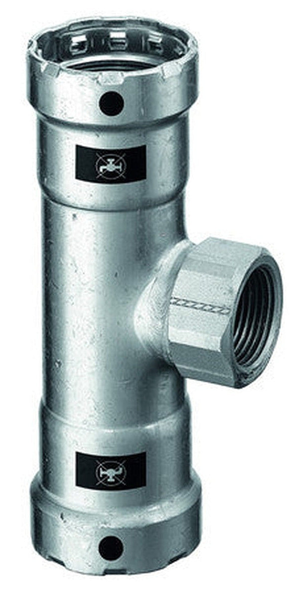 Viega Megapress unalloyed steel tee with female thread 1/2" x 1/2" x 1/2"