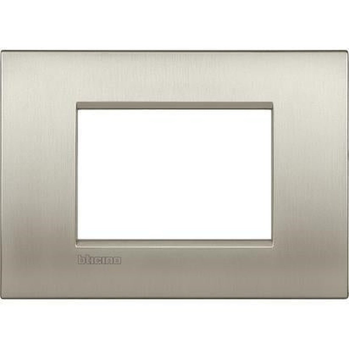 LivingLight - 3-module air cover plate Brushed Titanium