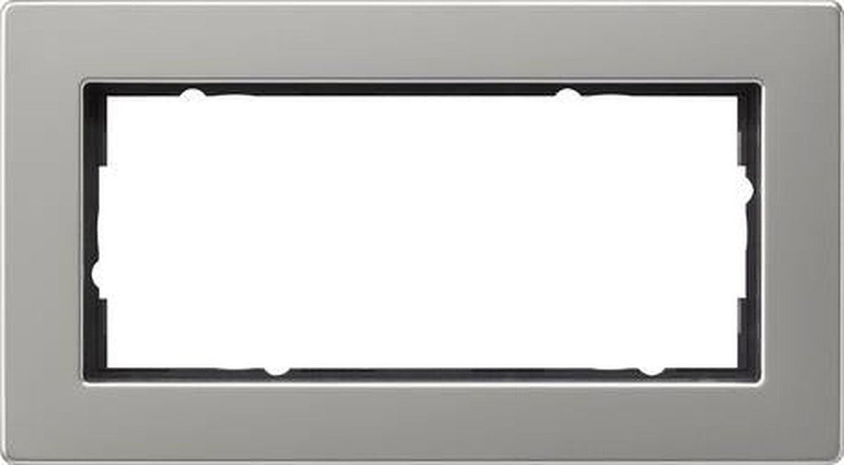 Gira E2 afwerkingsframe voor vlakke montage, roestvrij staal