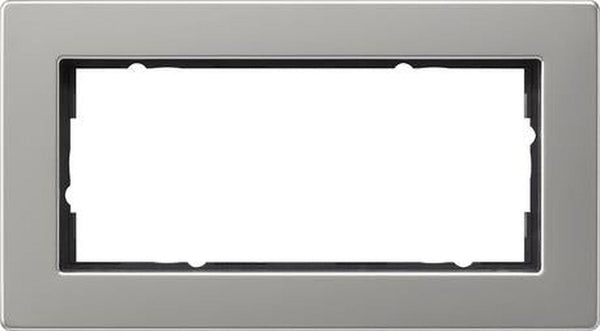 Gira E2 afwerkingsframe voor vlakke montage, roestvrij staal