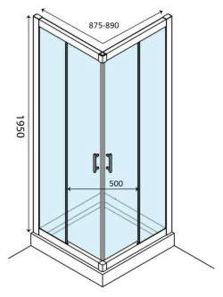 Van Marcke Origine Swing Easy hoekinstap 900x900x1950mm