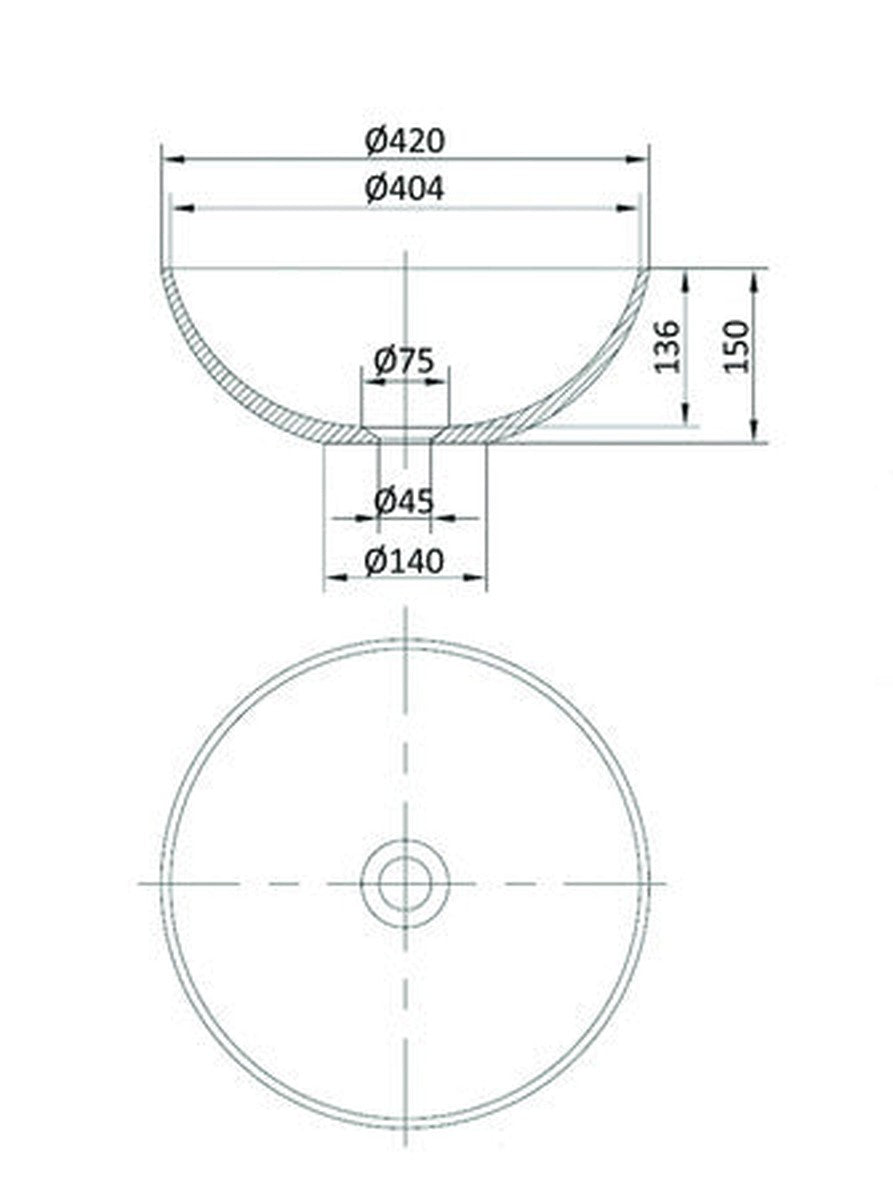 Van Marcke Collection Java Marmeren opzetwastafel wit