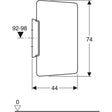 Geberit cloison d'urinoir H74cm D44cm plastique blanc