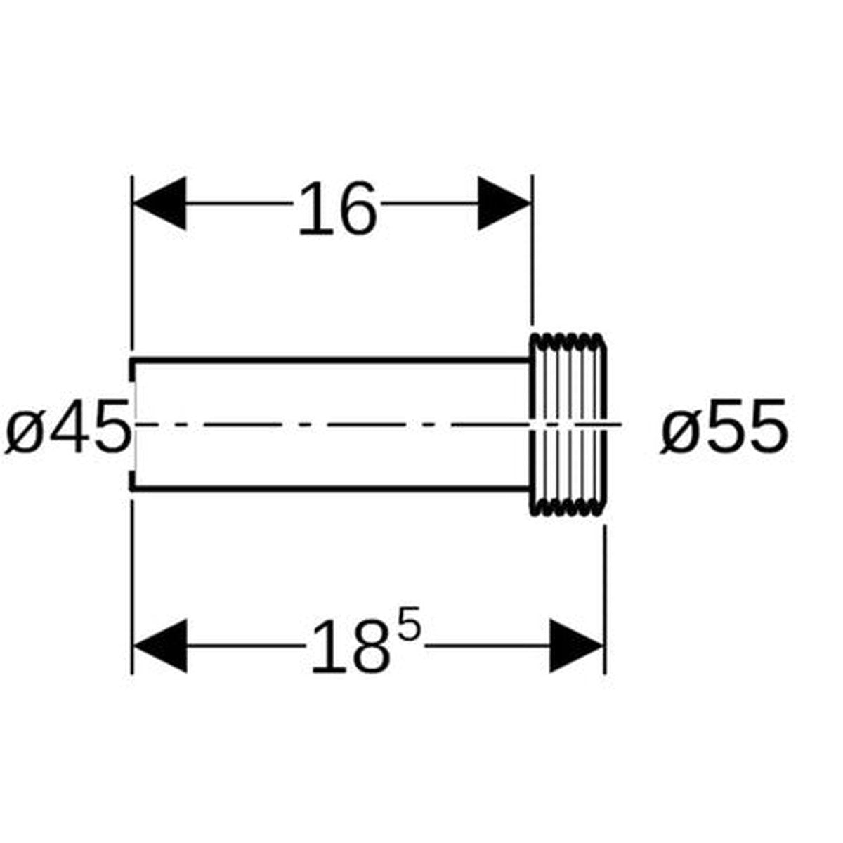 Geberit supply connector for wall-hung WC