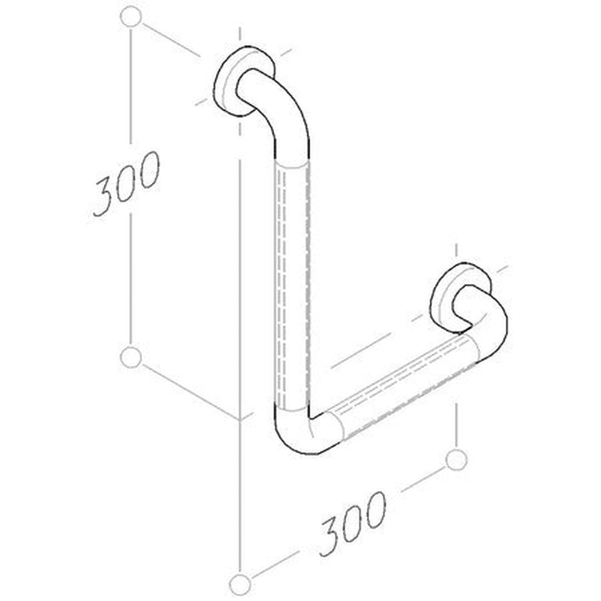 Normbau Nylon Care 400 beugel 300x300mm nylon wit