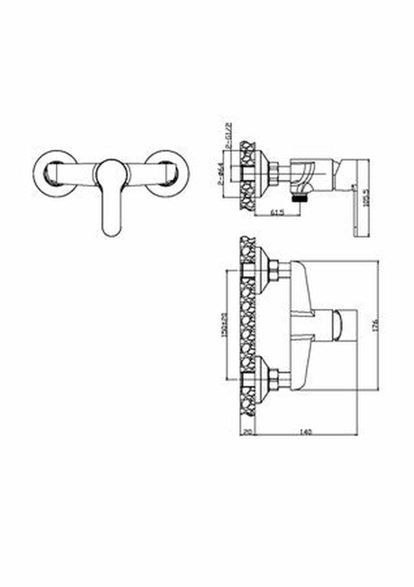 GO Helene Black Shower Mixer