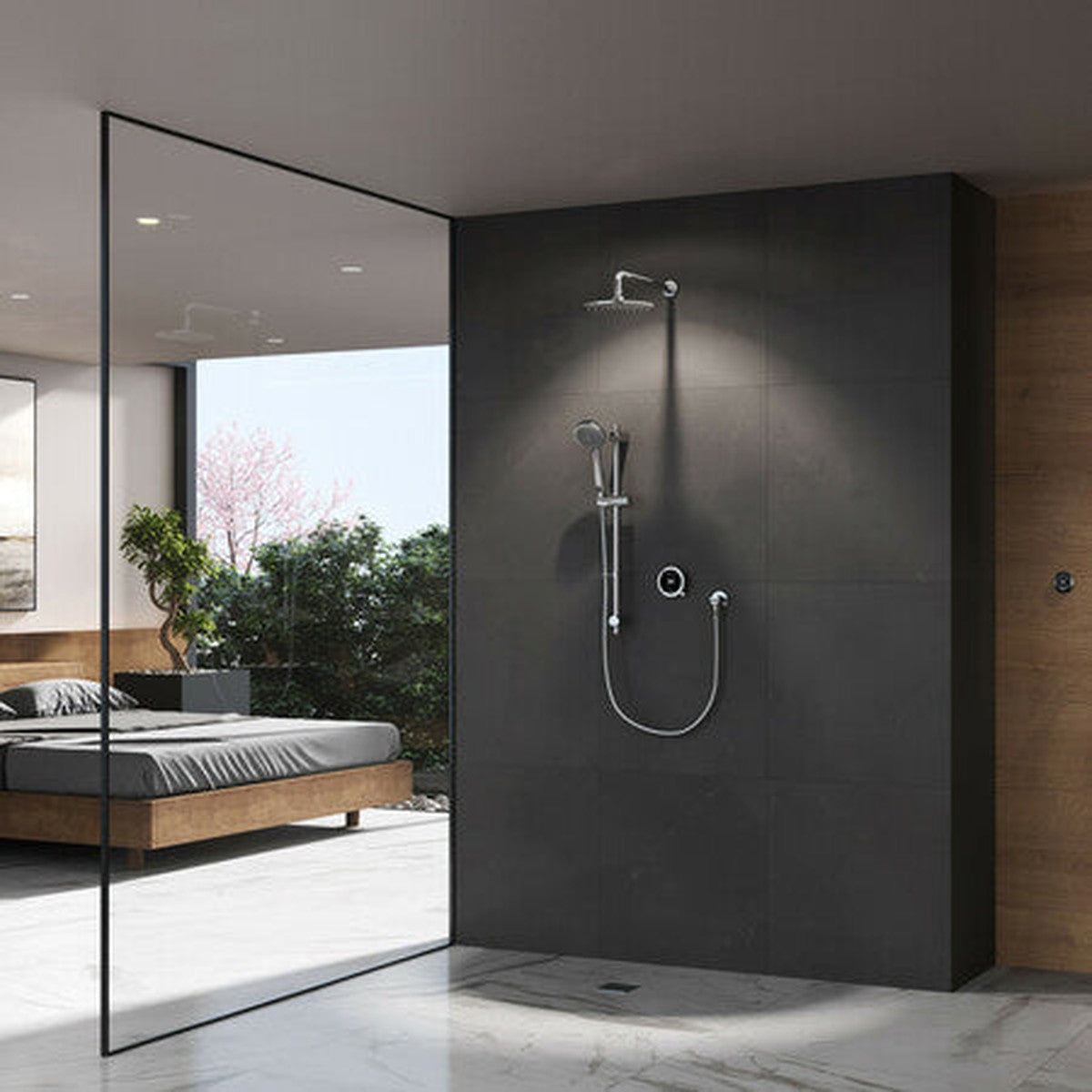 Aqualisa Quartz Touch recessed bathroom accessory