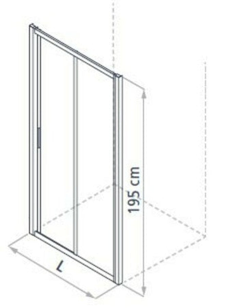 Mercurio sliding door clear glass
