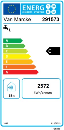 Van Marcke Origine Eco Smart platte elektrische boiler 50L wandmodel 2 kW