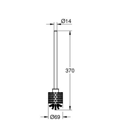 Brosse de remplacement Grohe Essentials