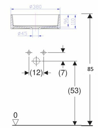 Van Marcke Collectie Java Marmeren opzetwastafel rond wit