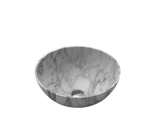 Van Marcke Collection Java Marmeren opzetwastafel wit
