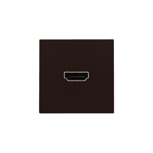 Set de finition avec prise HDMI/HDMI, couleur dark brown coated