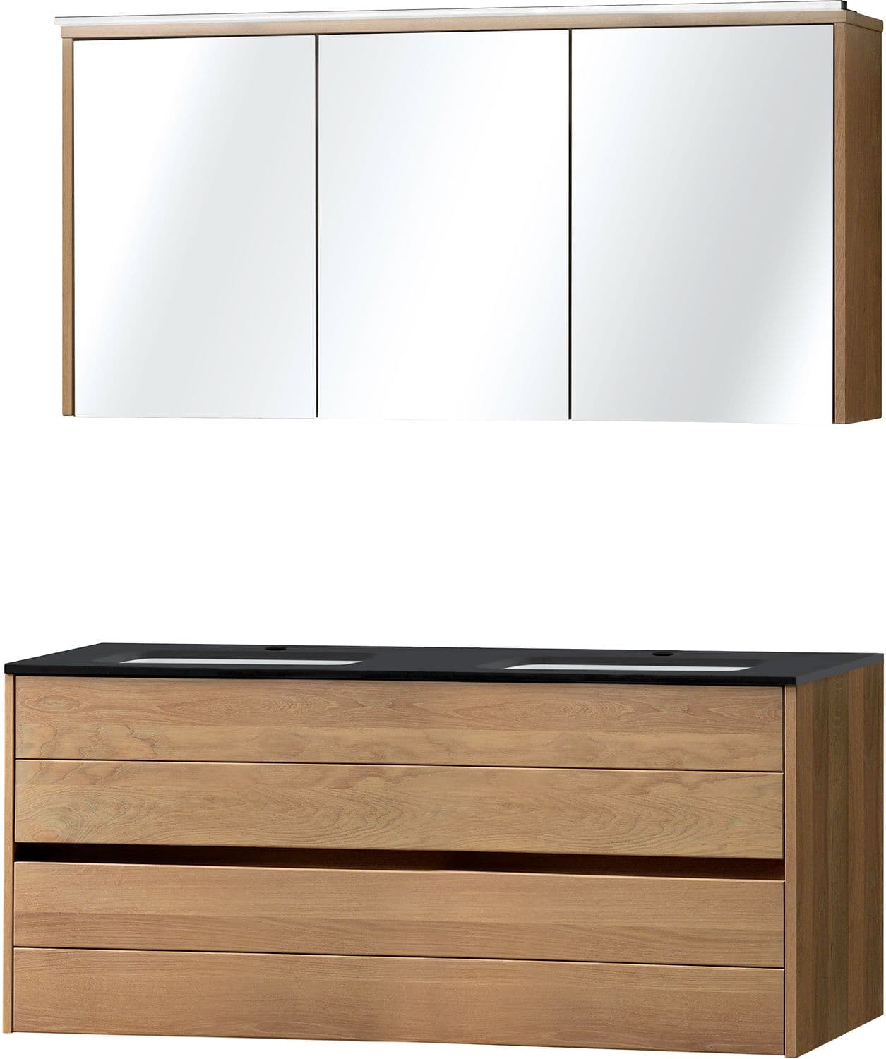 MEUBLE MOLTO CHENE MASSIF 140 BLEU BELGE ARMOIRE TOILETTE
