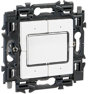 Valena poussoir 4 boutons compact appareil complet Blanc à griffes