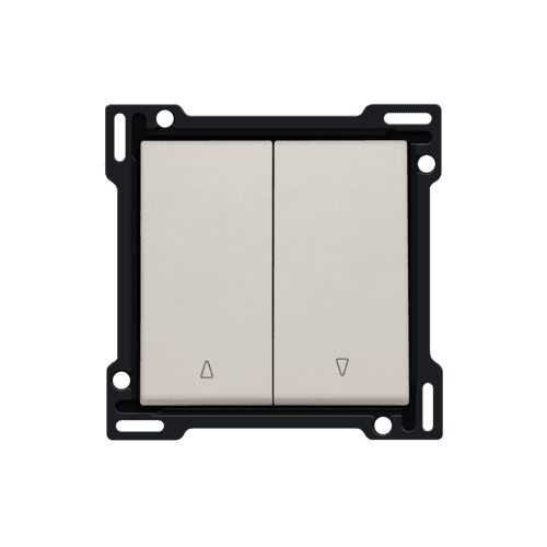 Set de finition pour bouton-poussoir double pour volets, couleur light grey