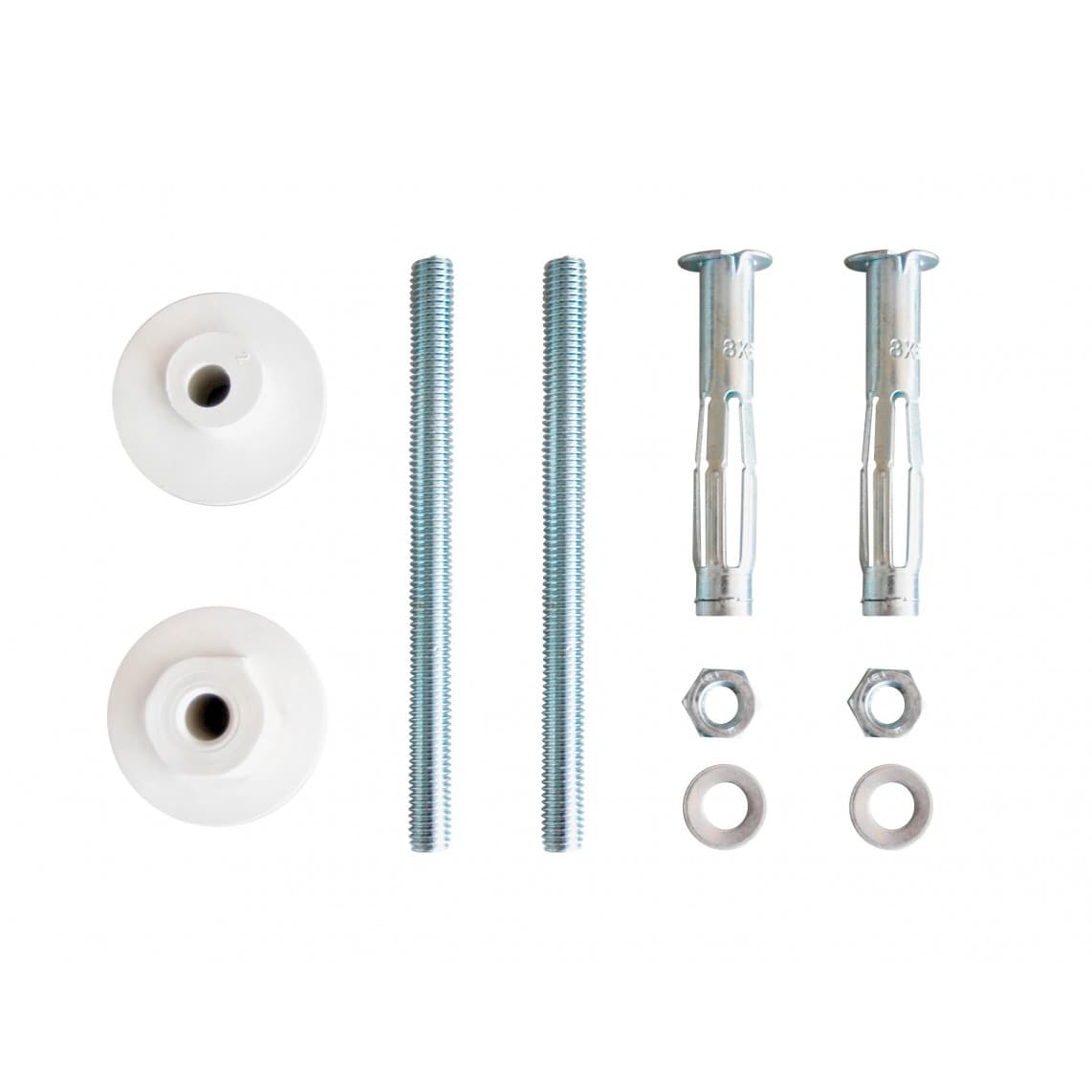 98847104 Fixation de lavabo, M8 x 110 mm, avec Chevilles pour matériaux creux