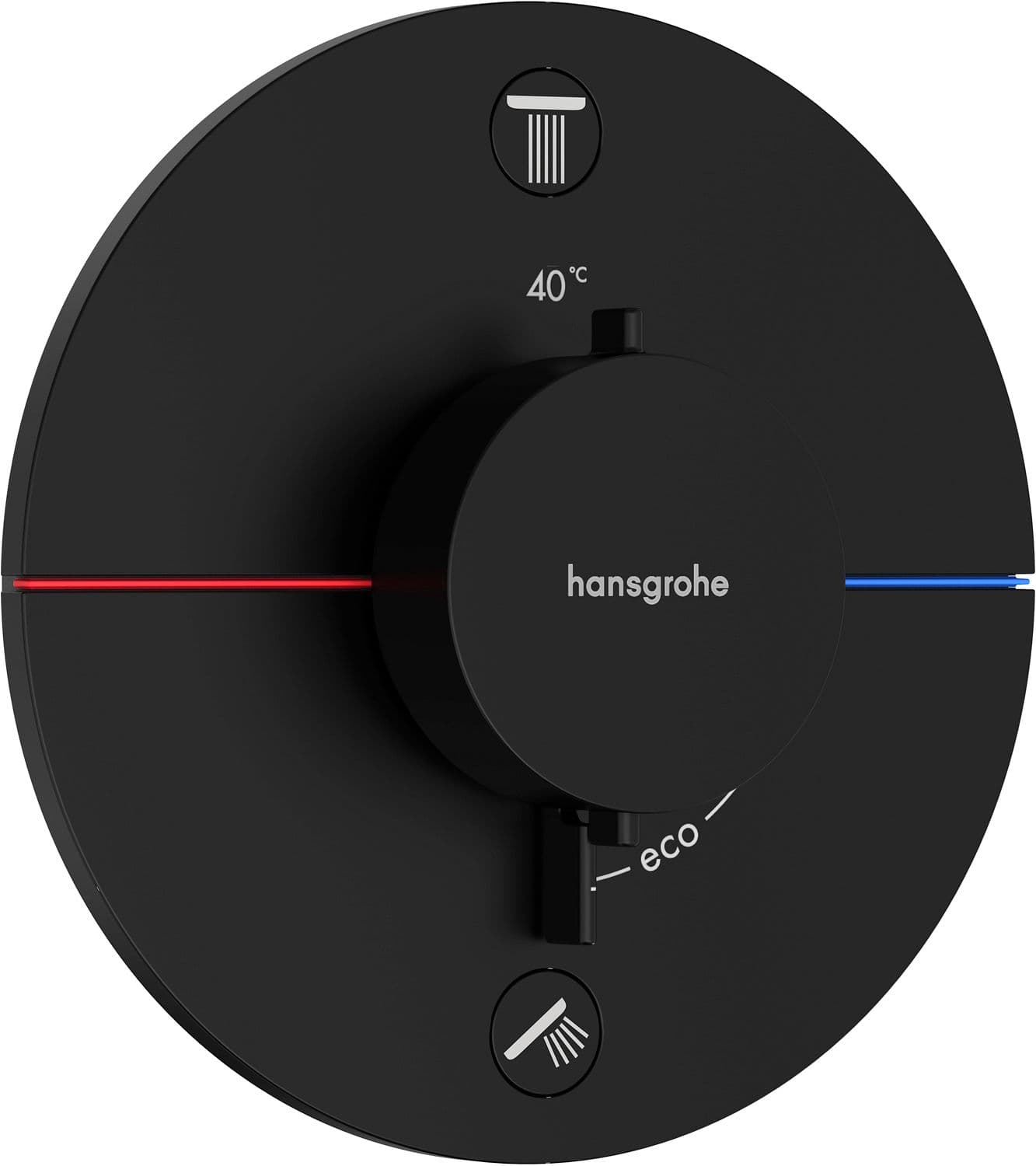 SET DE FINITION THERMOSTAT +2 FONCTIONS COMFORT S HG NOIR MATTE