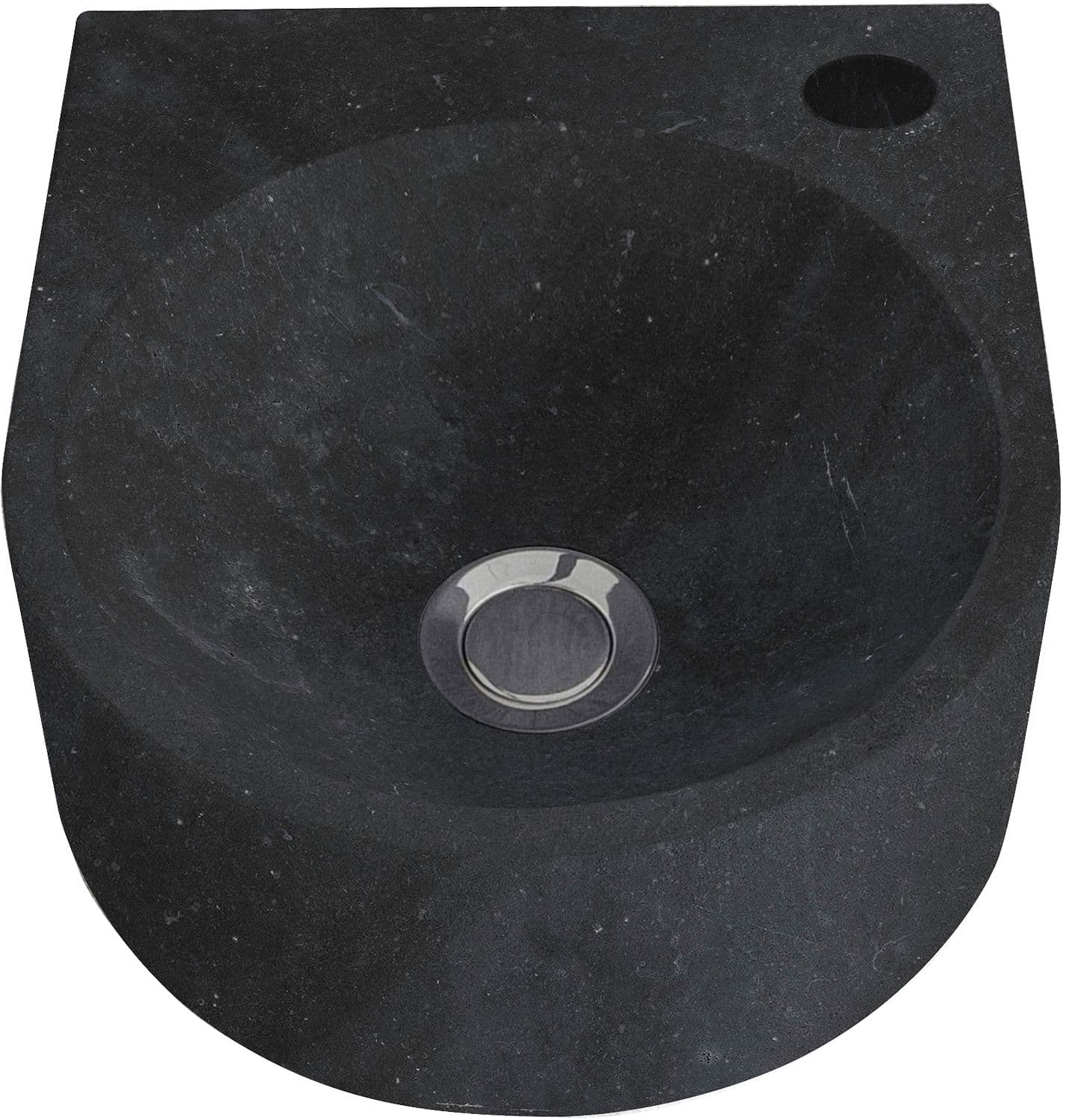 LAVE-MAINS LUNA PLUS AVEC SUSPENSION + CREPINE 25CM PIERRE BLEUE + TROU ROBINET DROITE