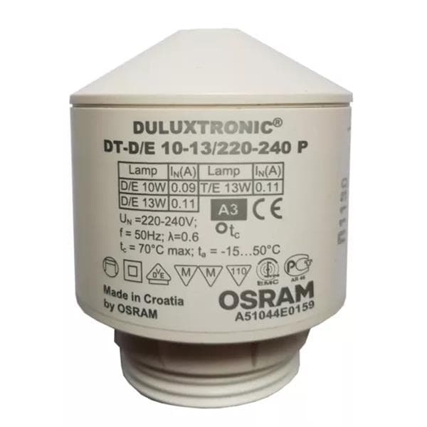 Transformateur EVG Osram Duluxtronic Dt-d / E 10-13 220 - 240 P avec soquet