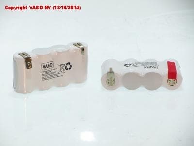 Ni-Cd 3D 4500 ht zaz + 6.3 mâle - 2.8 mâle 3.6V 92 x 23 x 43