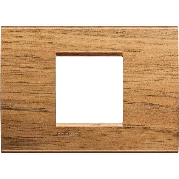 LivingLight - plaque rectangulaire large 2 modules Noyer national