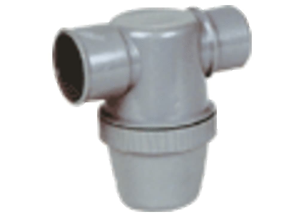 Nicoll siphon bouteille D 40 mm entrée horizontale PVC gris