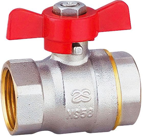 ROBINET A BILLE PASSAGE INTEGRAL FF 3/8" MANETTE PAPILLON