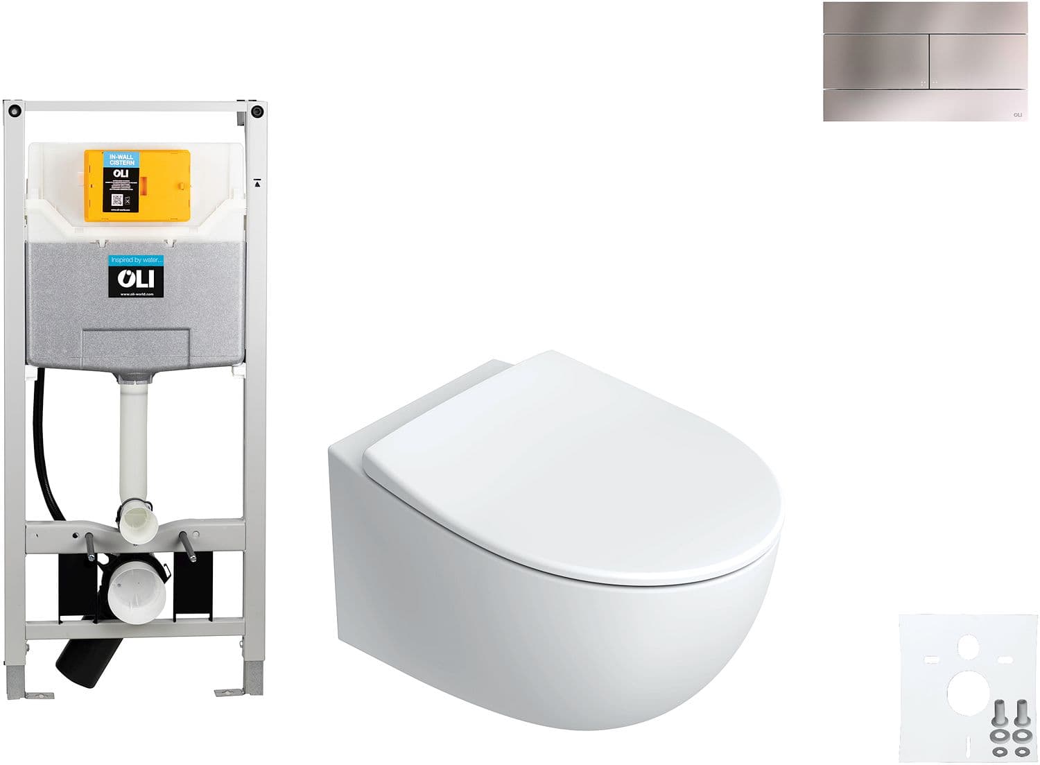 WALLFIX OLI WC SUSPENDU ITALY CATALANO SLIM INOX