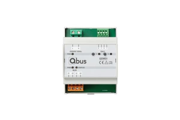 Qbus Dali Master 1 canal pour 64 addresses Dali (2), alimentation intégrée. Supporte DT8