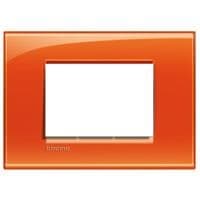 LivingLight - plaque rectangulaire 3 modules Orange