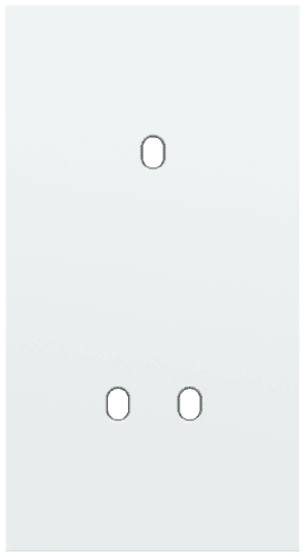 Plaque de recouvrement double, verticale 71 mm d'entraxe, pour une fonction de commutation simple et une double, Niko Toggle steel white coated
