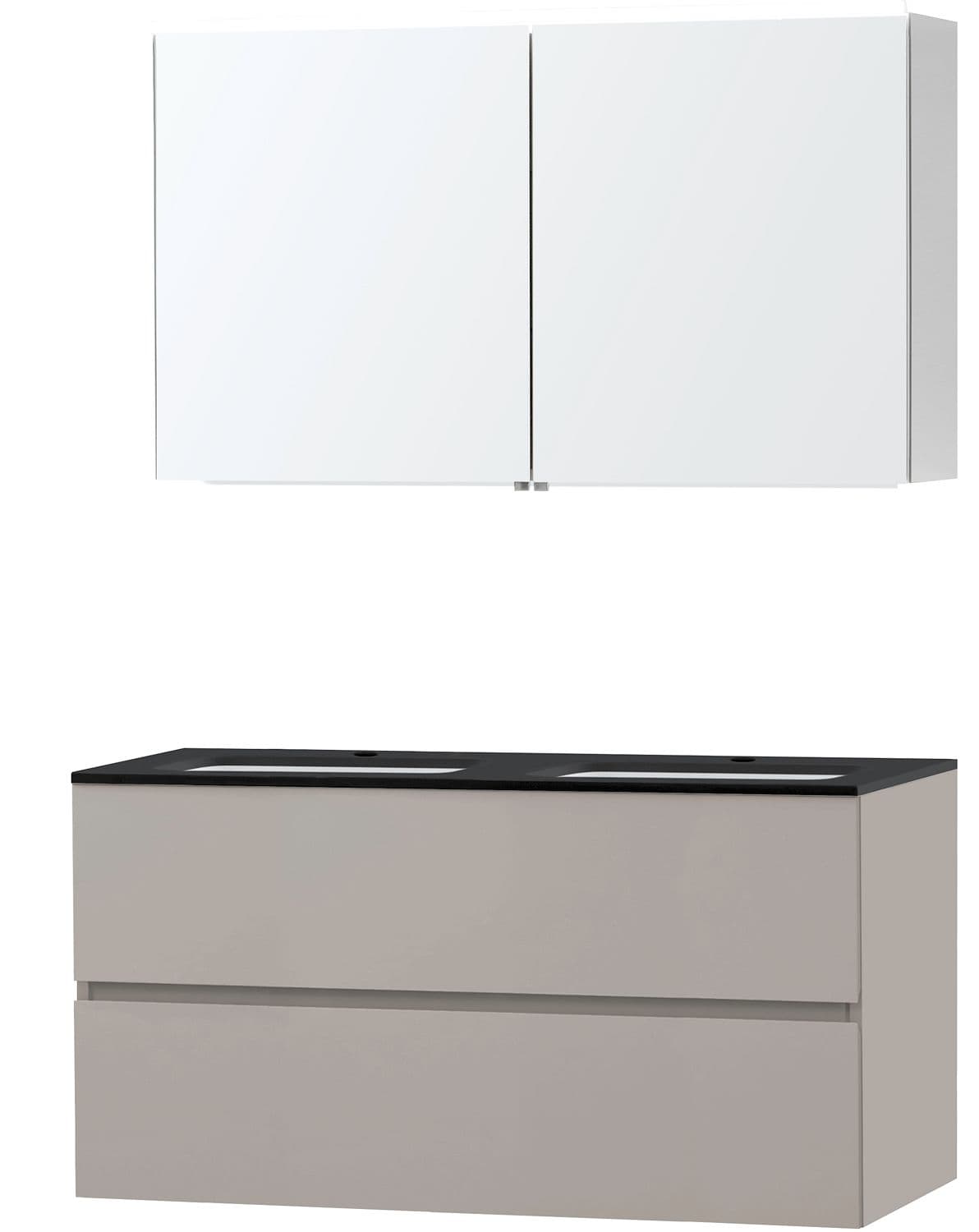 MEUBLE MOLTO POUDRE GRIS 120 BLEU BELGE ARMOIRE TOILETTE