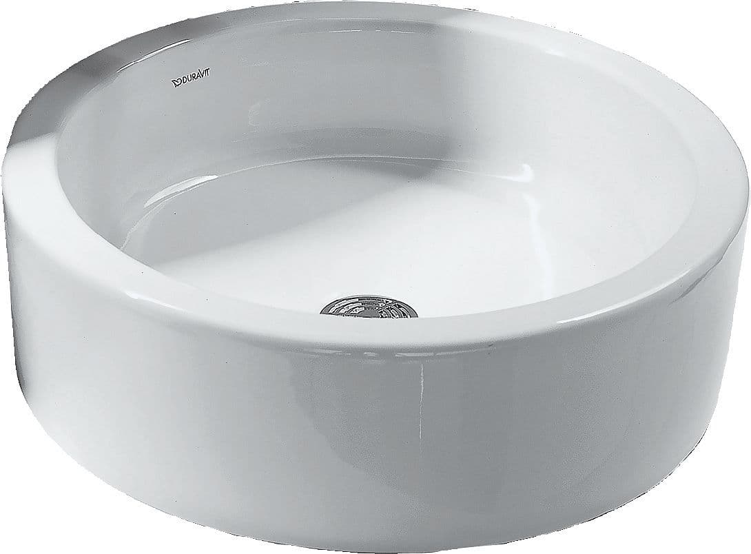 VASQUE A POSER STARCK I DURAVIT DIAMETRE 460MM SANS PLAGE ROBINET/TROP-PLEIN BLANC